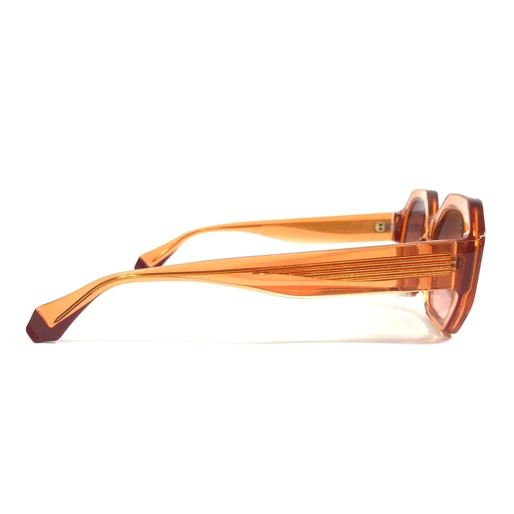 Gigi Studios Sunglasses CITRUS 6944/9 Clear Orange w Purple Pink Gradient Lenses